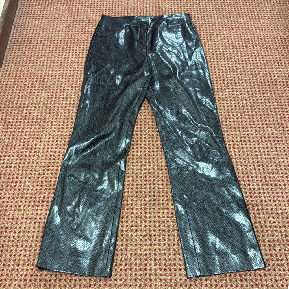 Faux Snake Skin Straight-Leg Pants (6)
